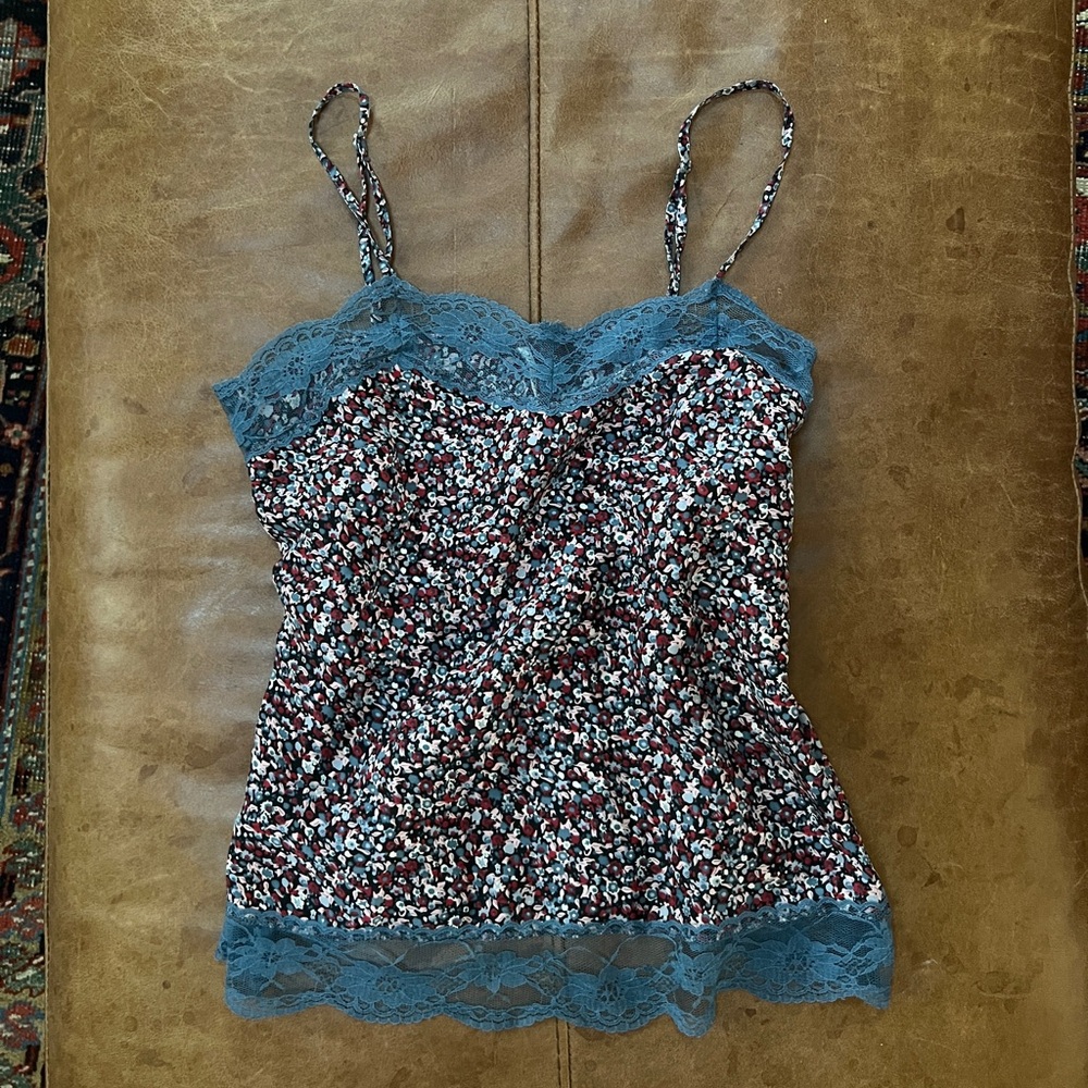 Mac & Jac, Blue and white floral cami top